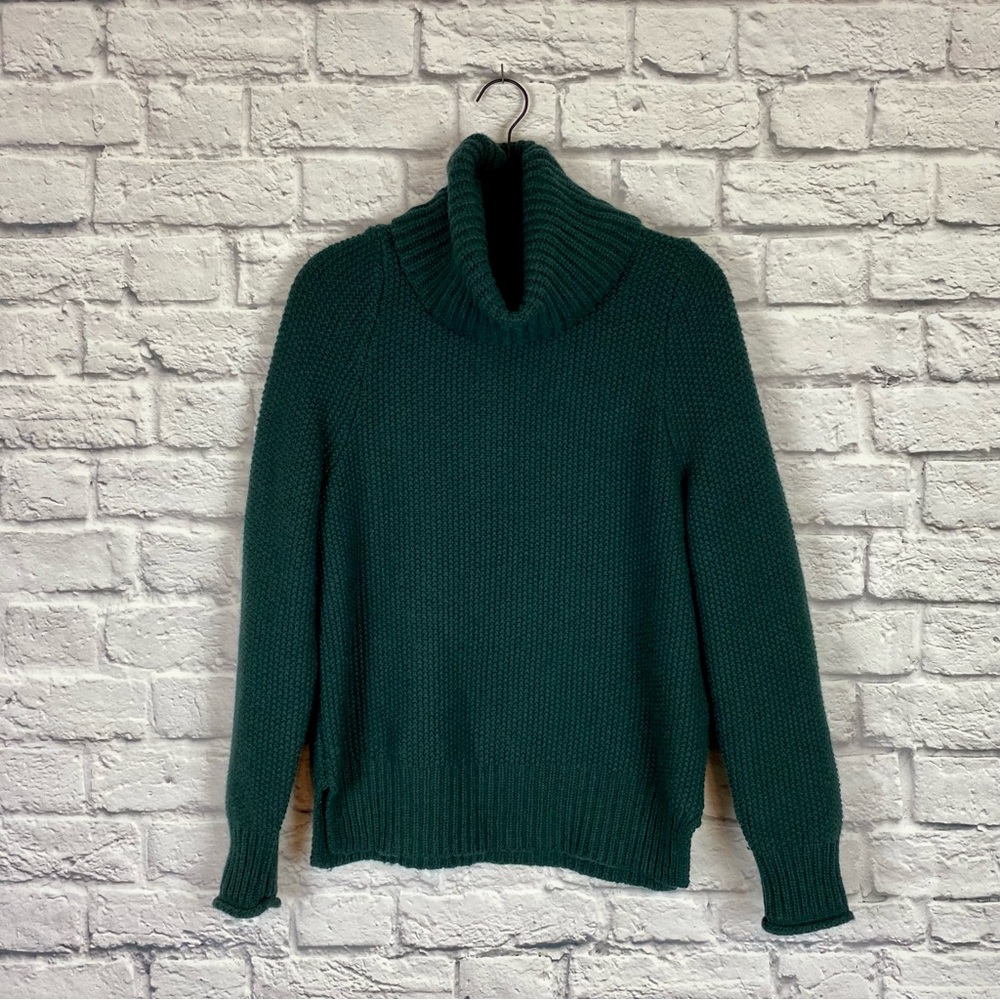Madewell Varick Turtleneck Sweater in Dark Green - XXS